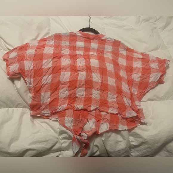Express front tie checkered top size M - Picture 8 of 9